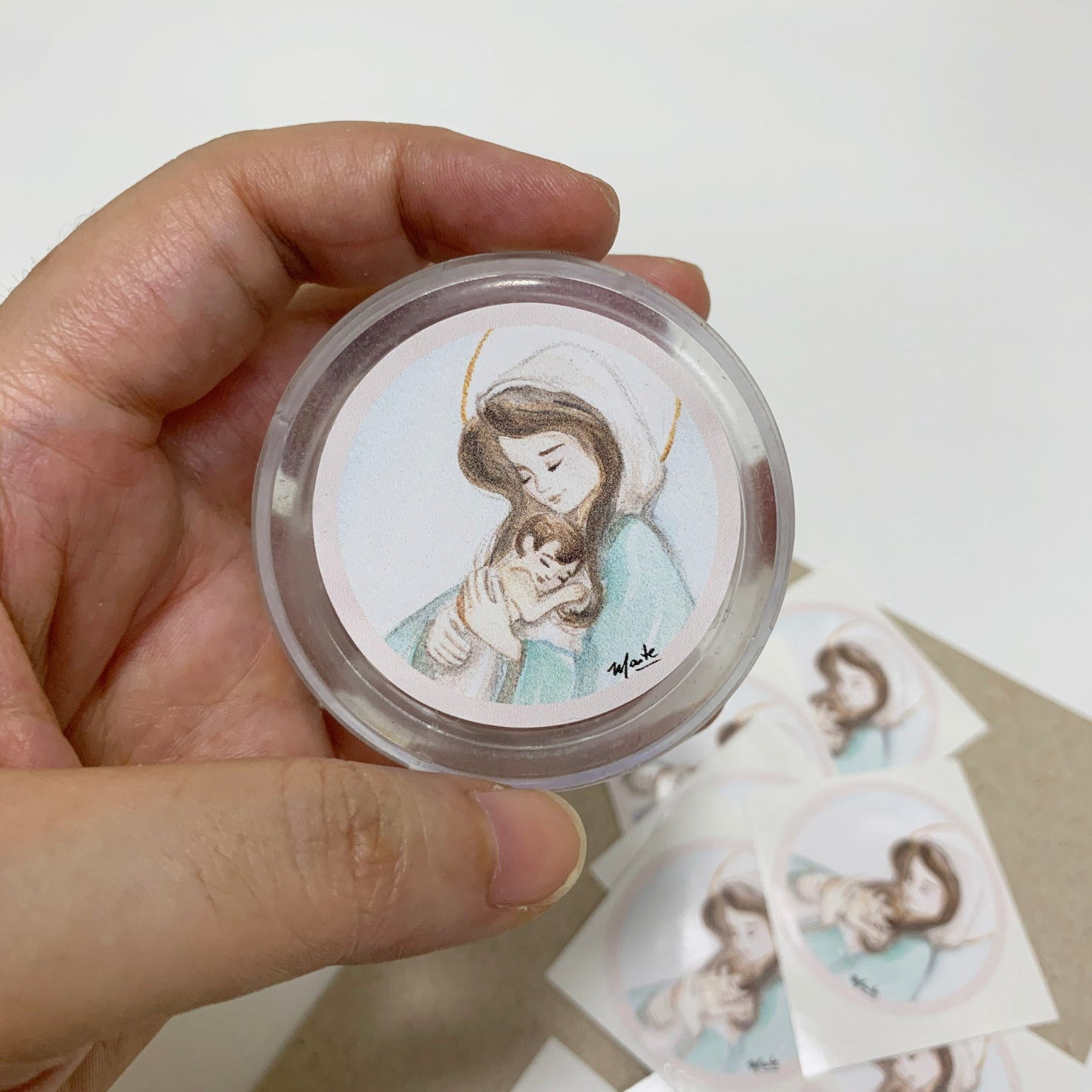 Sticker - Virgen de la Alegría - Pack x 10+