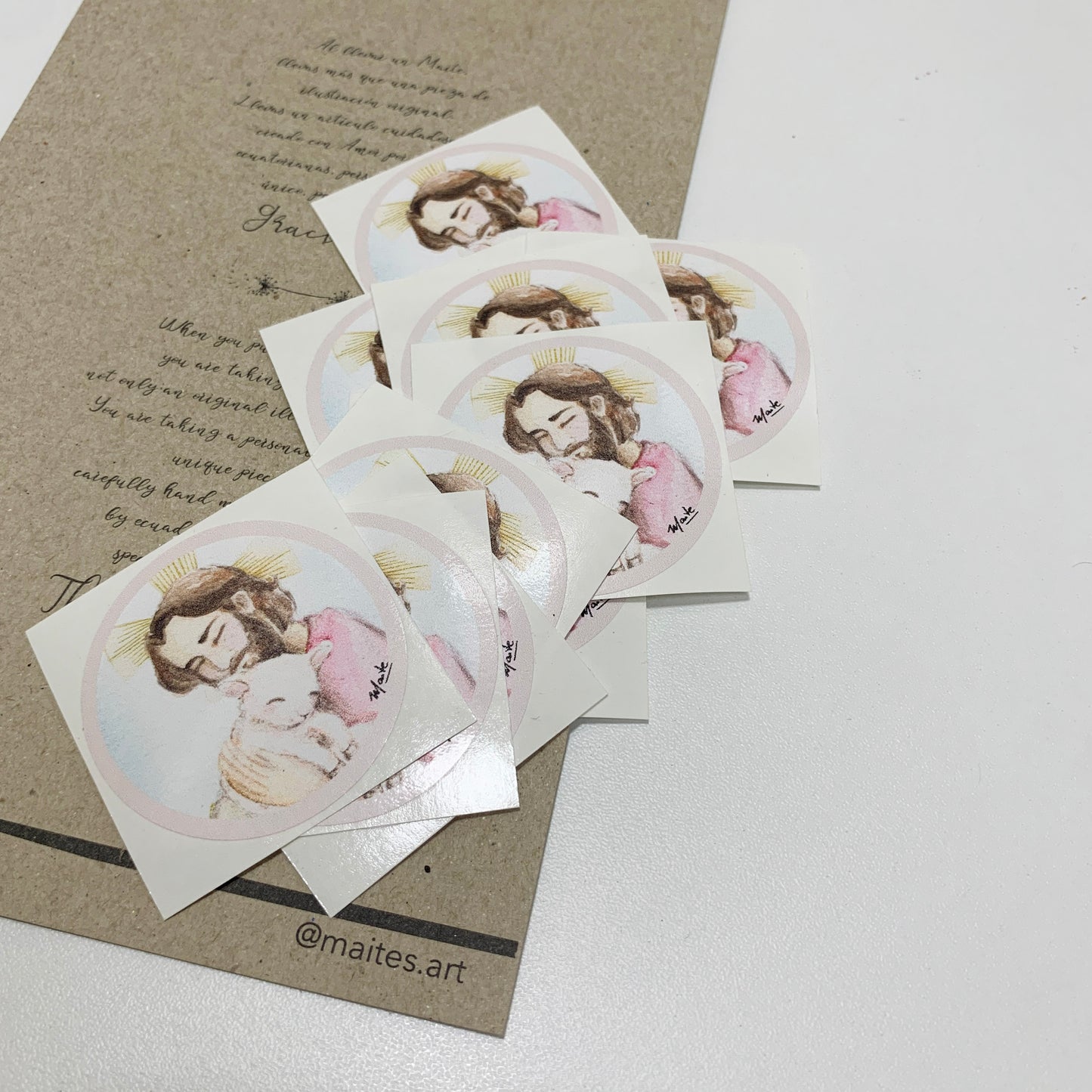 Sticker - Jesús el Buen Pastor - Pack x 10+