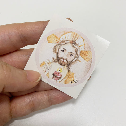 Sticker - Sagrado Corazón de Jesús - Pack x 10+
