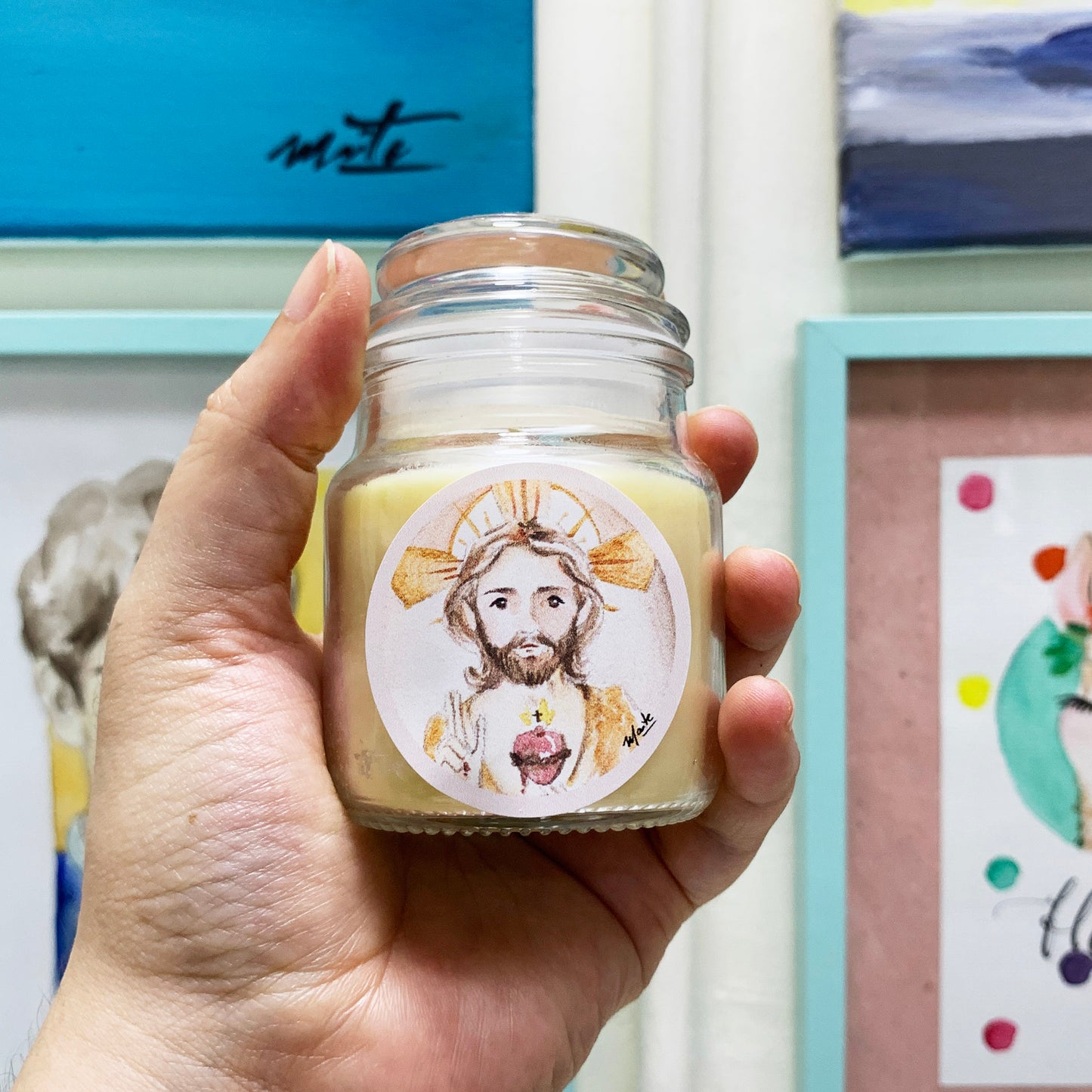 Sticker - Sagrado Corazón de Jesús - Pack x 10+