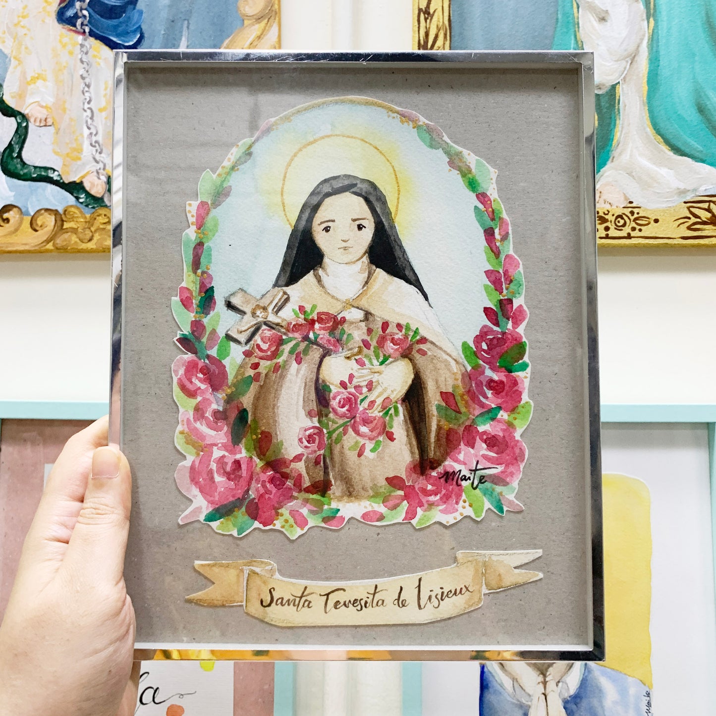 Santa Teresita de Liseux - Acuarela Original