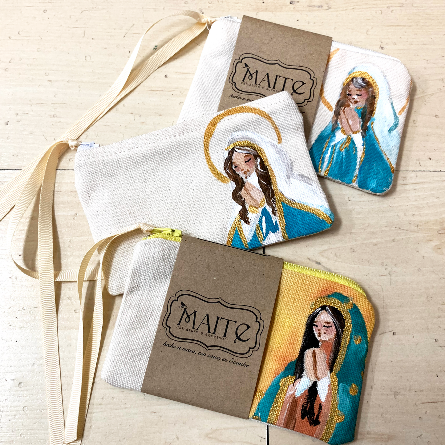 Bajo Pedido - Carterita Porta Rosarios Pintada a Mano - Pack x 10+