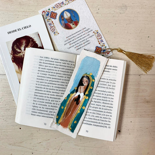 Separador de Libros de Tela Pintado - Maria Mirame