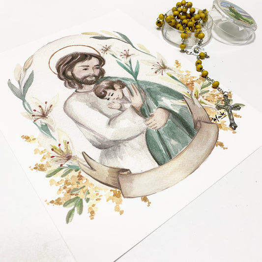 Lámina de San Jose - Print - Maria Mírame