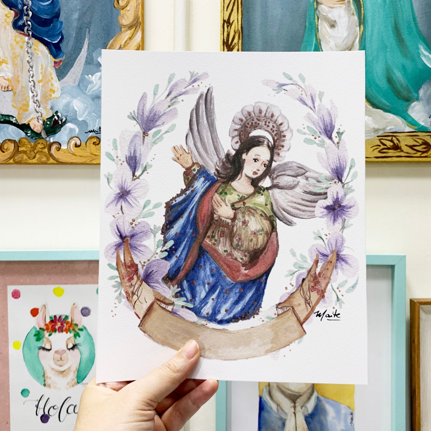 Lámina de La Virgen Alada de Quito - Print - Maria Mírame