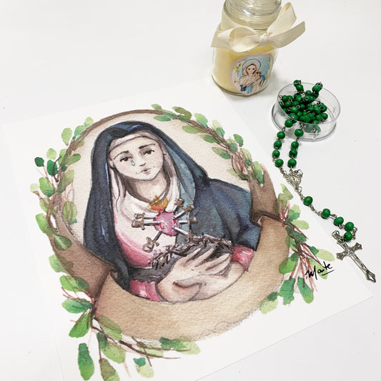 Lámina de Nuestra Madre Dolorosa - Print - Maria Mírame
