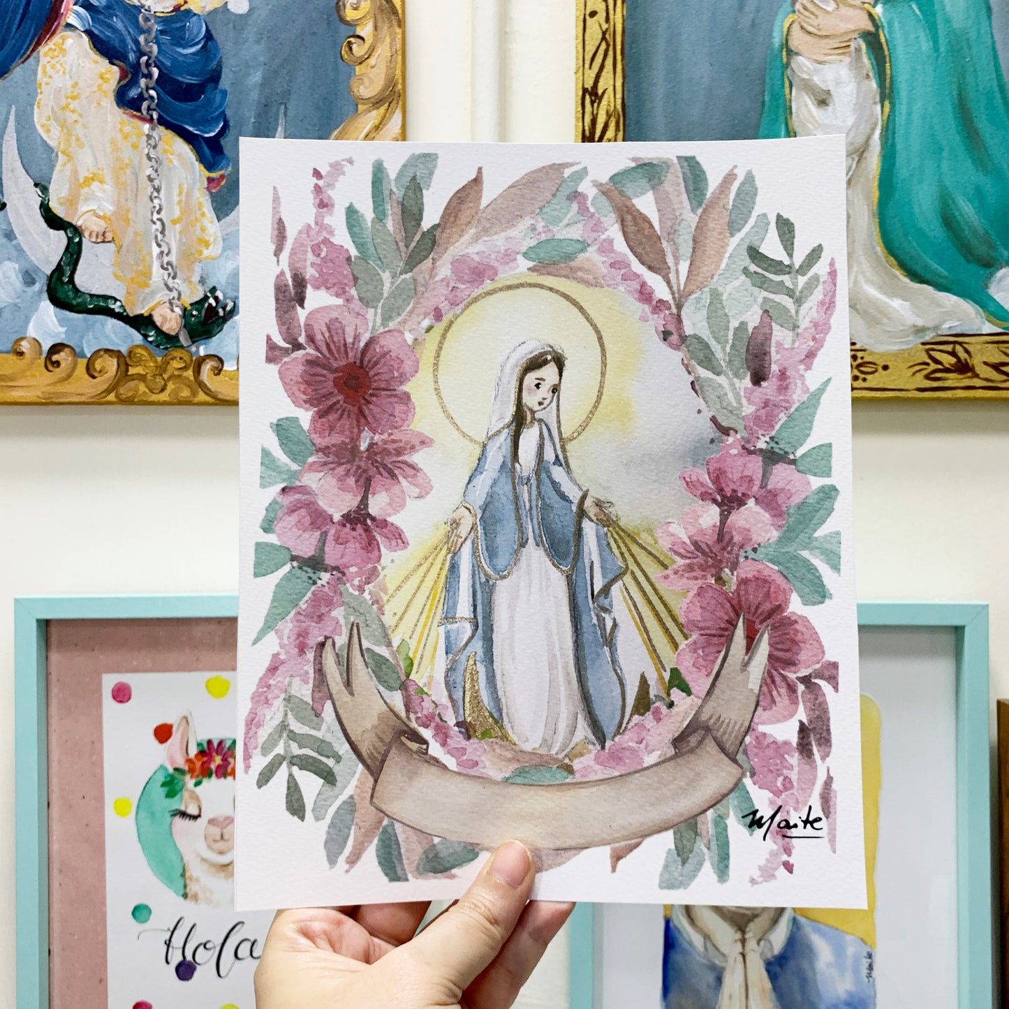 Lámina de Nuestra Madre de la Medalla Milagrosa - Print - Maria Mírame
