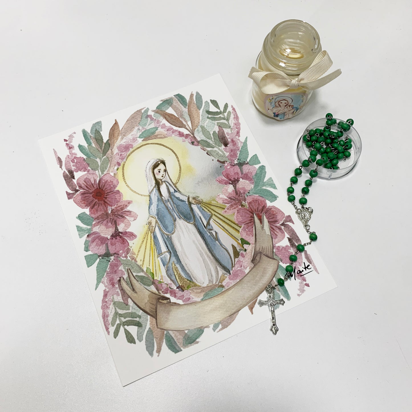 Lámina de Nuestra Madre de la Medalla Milagrosa - Print - Maria Mírame