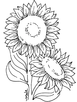 Plantilla Girasol + Live en acuarela.