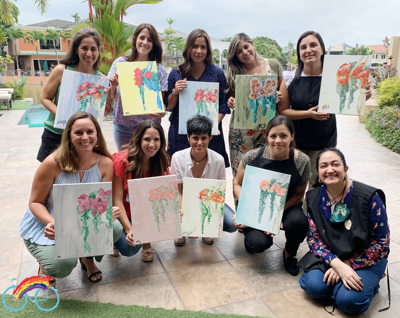 Flores Colgantes - Videos tutoriales en Acrilico - Wander Art