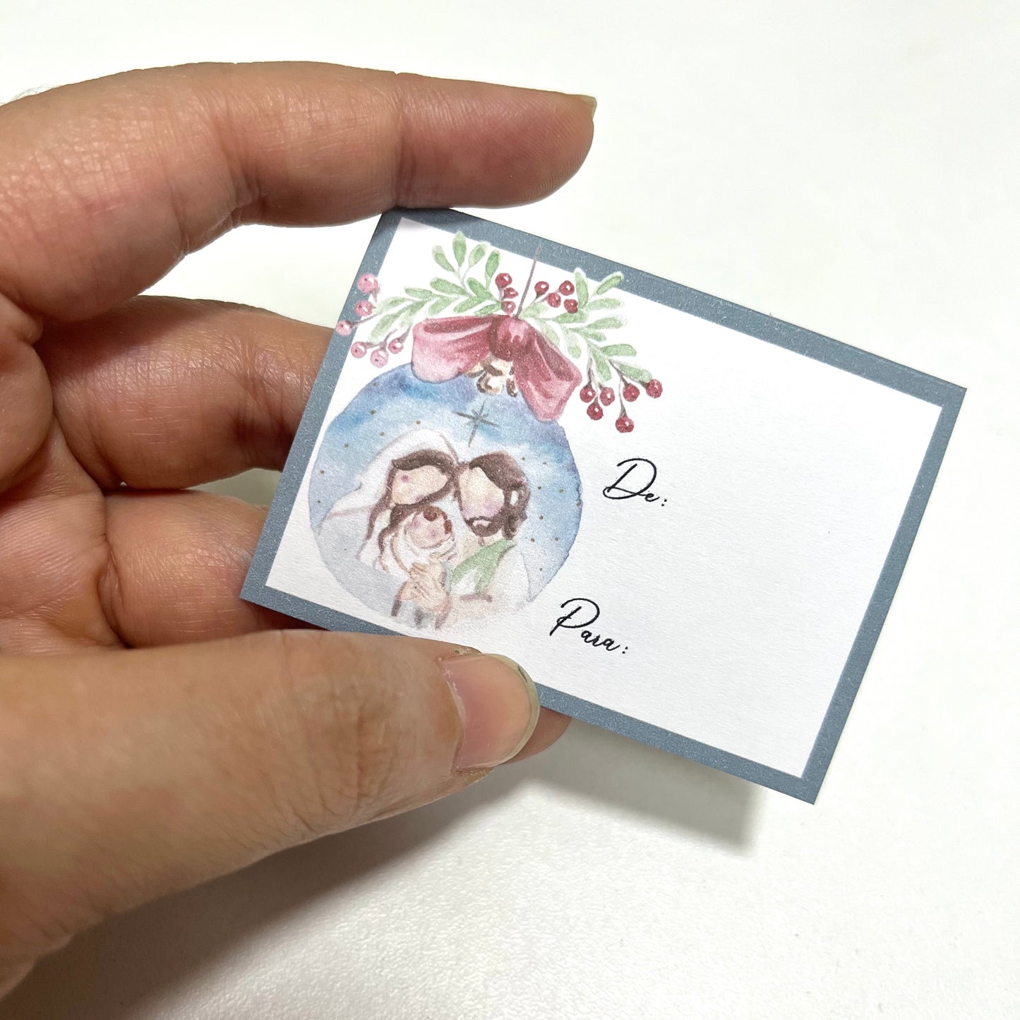 Tarjeta Navideña Adhesiva: De/Para - Pack de 10 unidades variadas