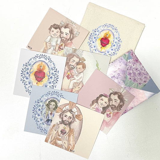 Sagrado Corazon de Jesus  - Set de 12 Tarjetas con Sobre