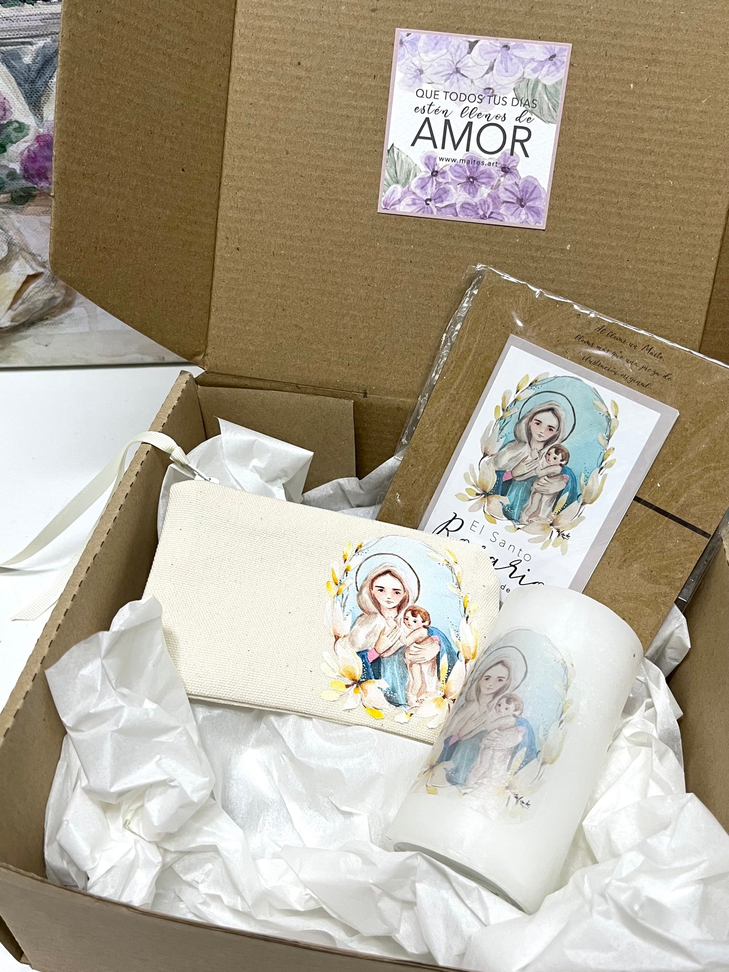 Cajita de Fe Rosas a María - Edición Limitada - Gift Box del Rosario