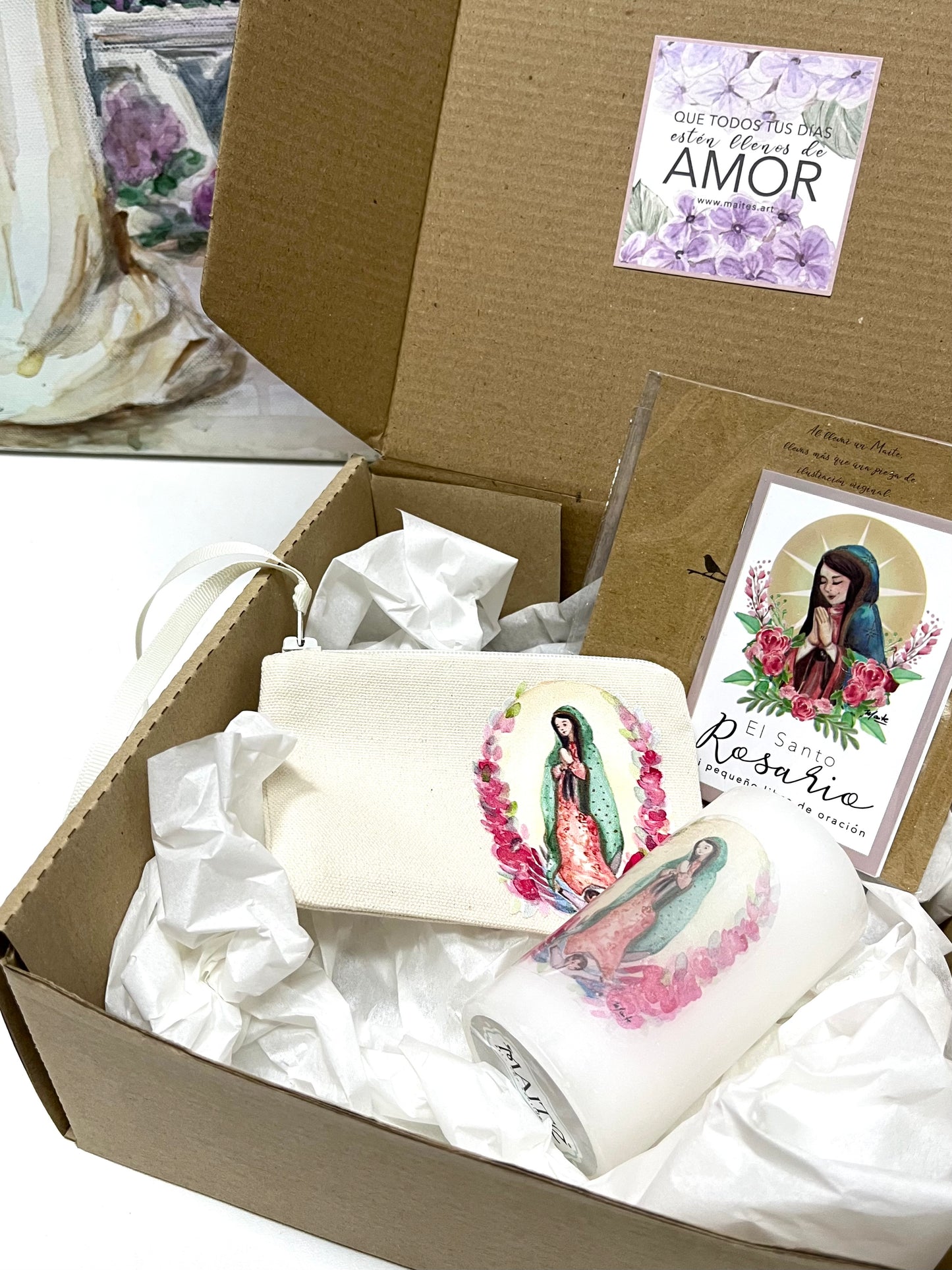 Cajita de Fe Rosas a María - Edición Limitada - Gift Box del Rosario