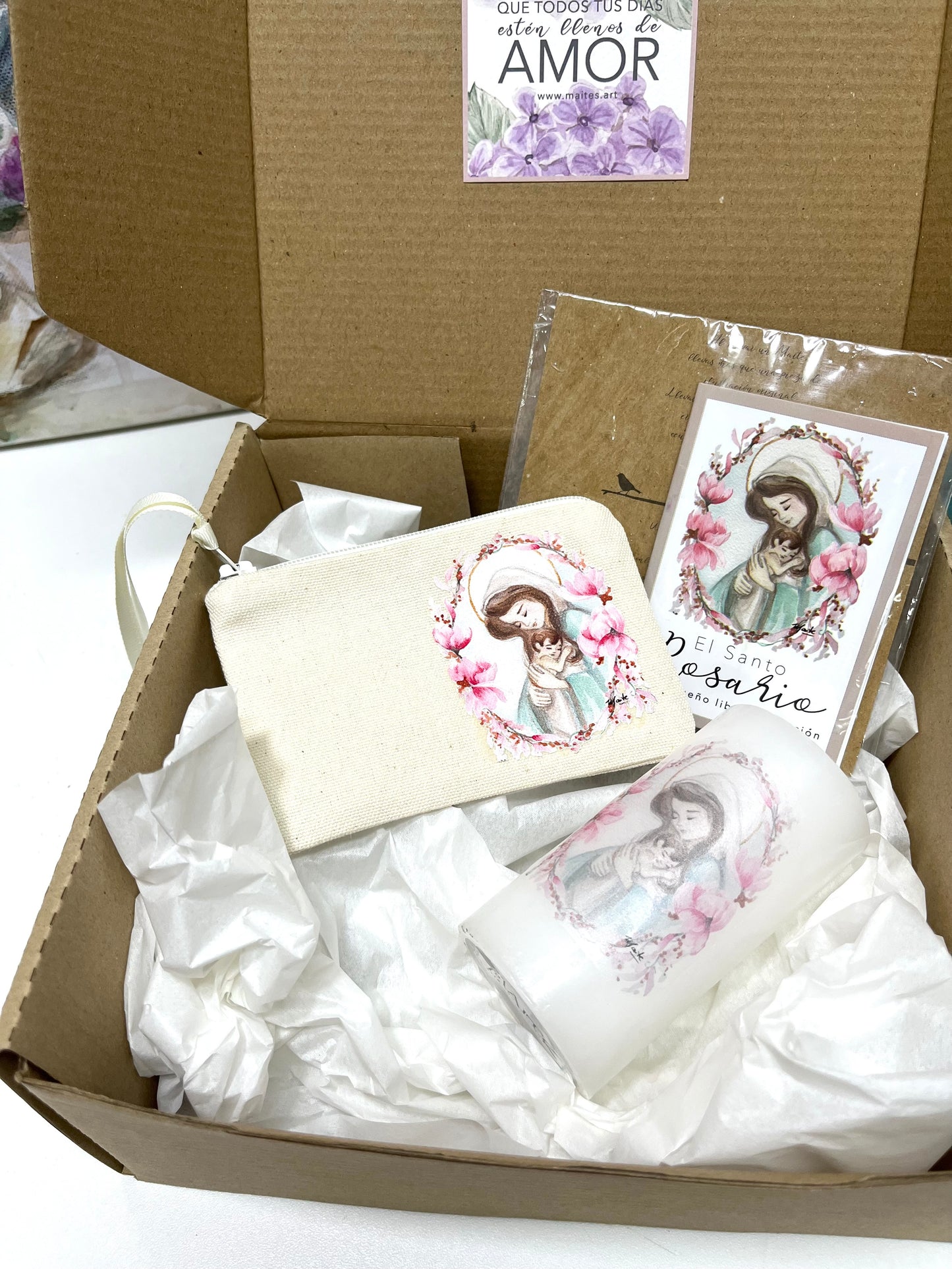 Cajita de Fe Rosas a María - Edición Limitada - Gift Box del Rosario