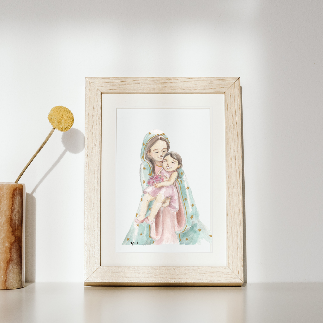 Lámina Virgen de Guadalupe y Emilia - Print