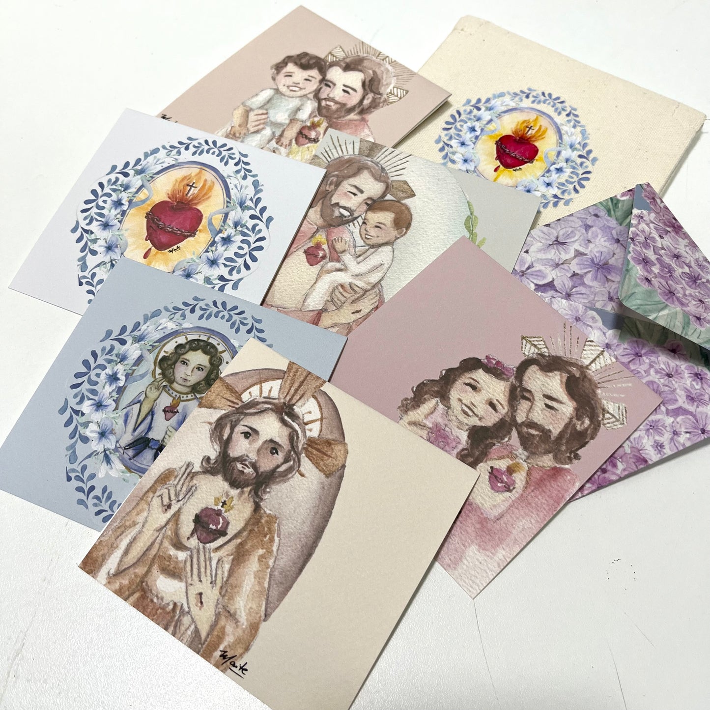 Sagrado Corazon de Jesus  - Set de 12 Tarjetas con Sobre