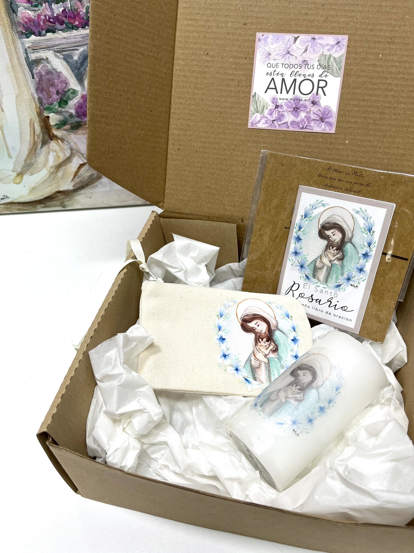 Cajita de Fe Rosas a María - Edición Limitada - Gift Box del Rosario