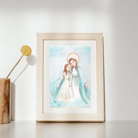 Lámina La Virgen María camina conmigo  - Print