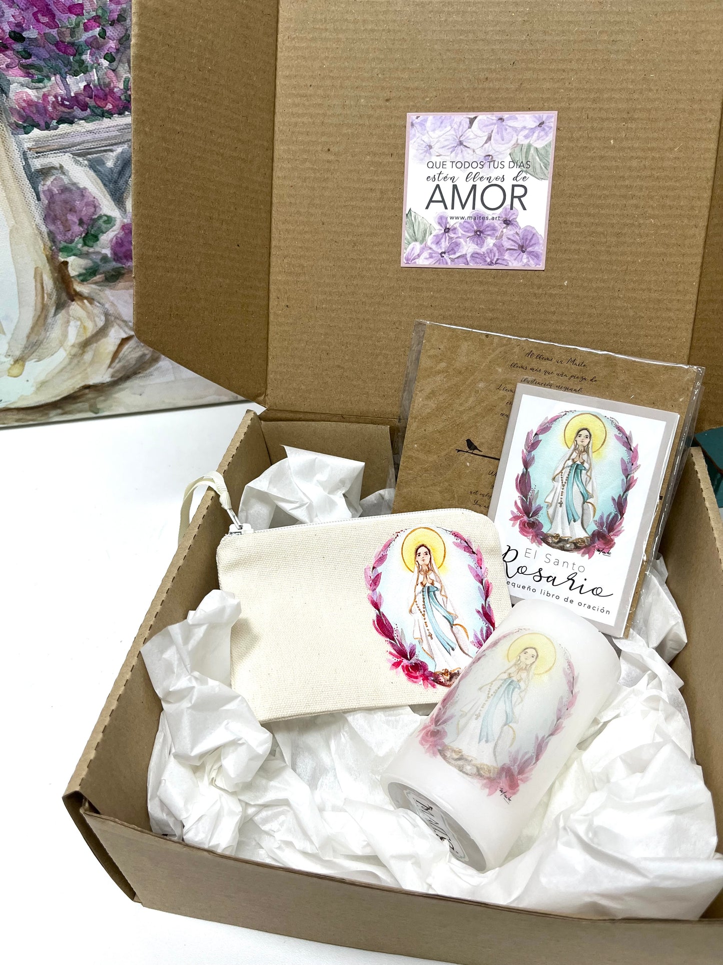 Cajita de Fe Rosas a María - Edición Limitada - Gift Box del Rosario