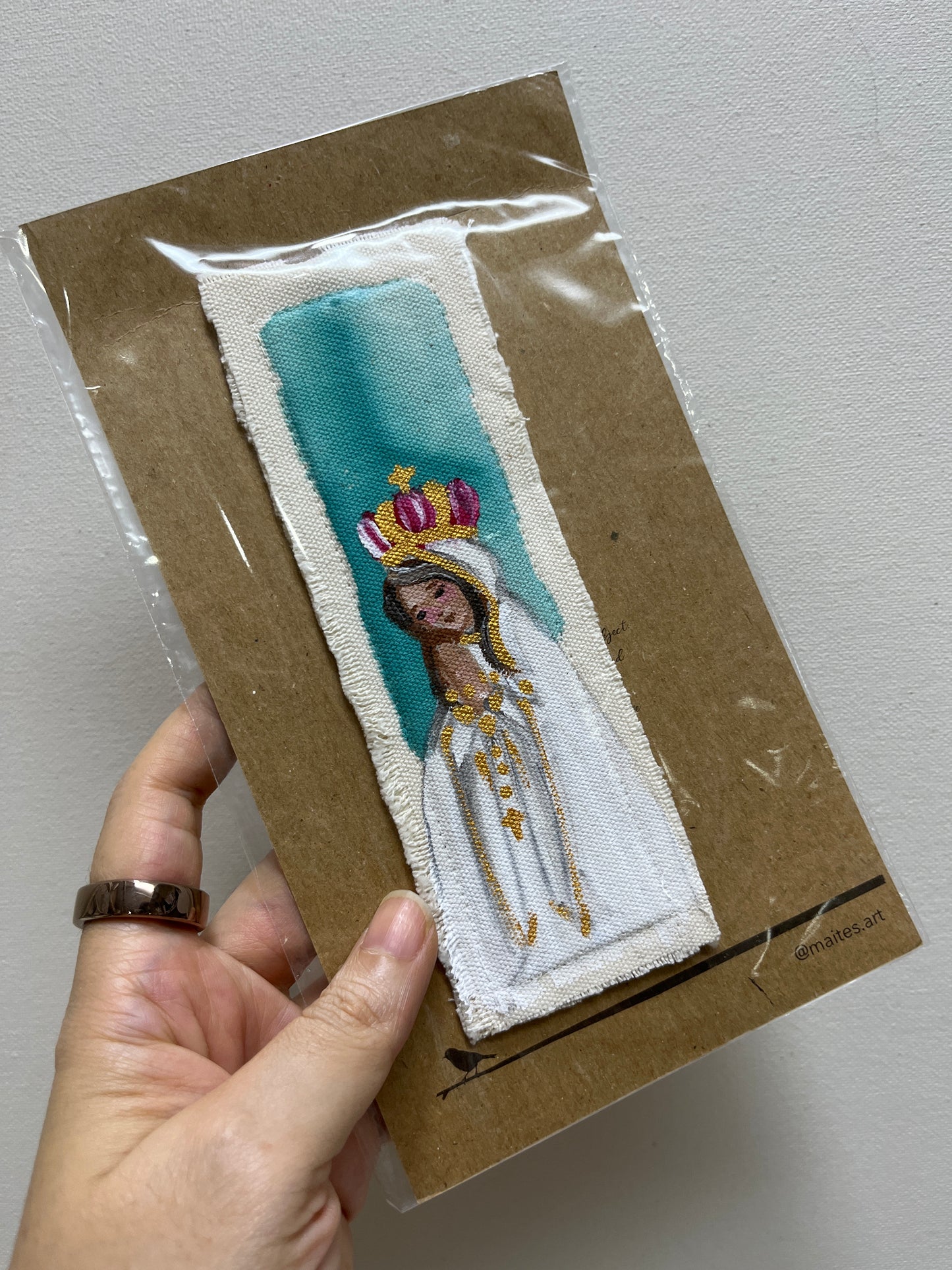 Separador de Libros de Tela Pintado - Maria Mirame