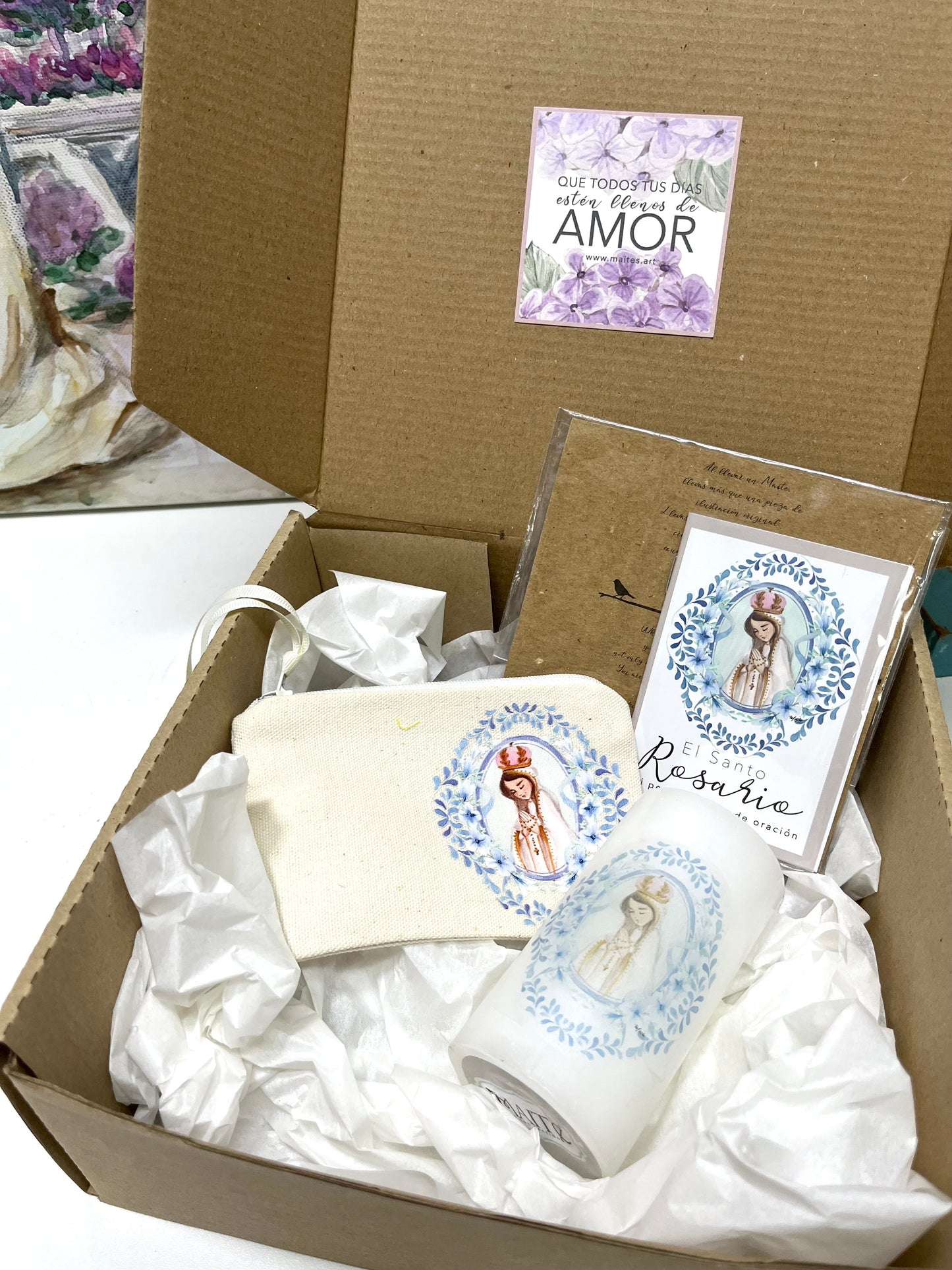 Cajita de Fe Rosas a María - Edición Limitada - Gift Box del Rosario