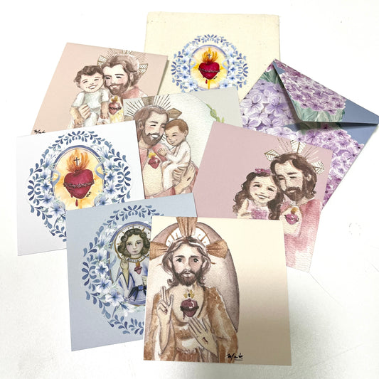 Sagrado Corazon de Jesus  - Set de 12 Tarjetas con Sobre