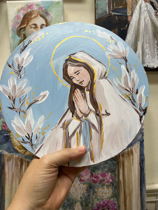 Virgen de Lourdes - Aplique de Pared