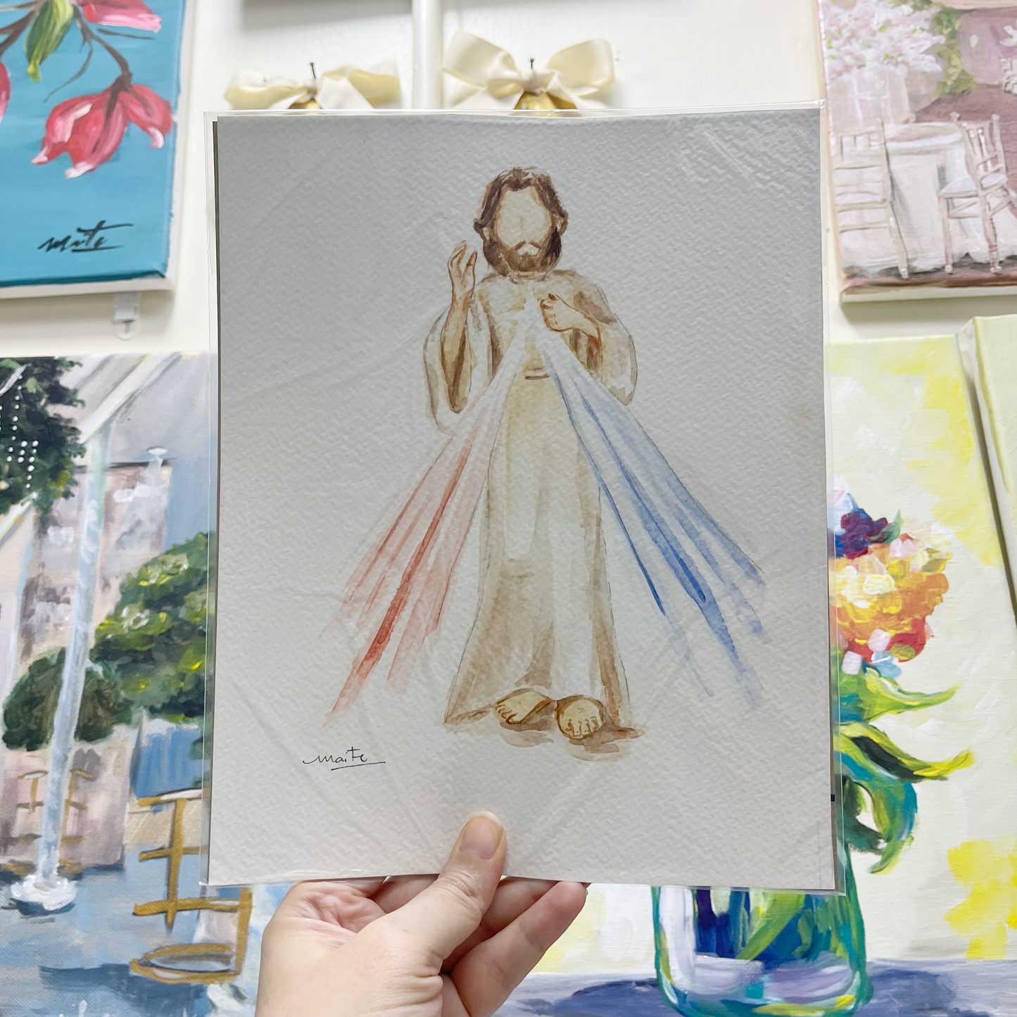 Jesus de la Misericordia - Acuarela Original