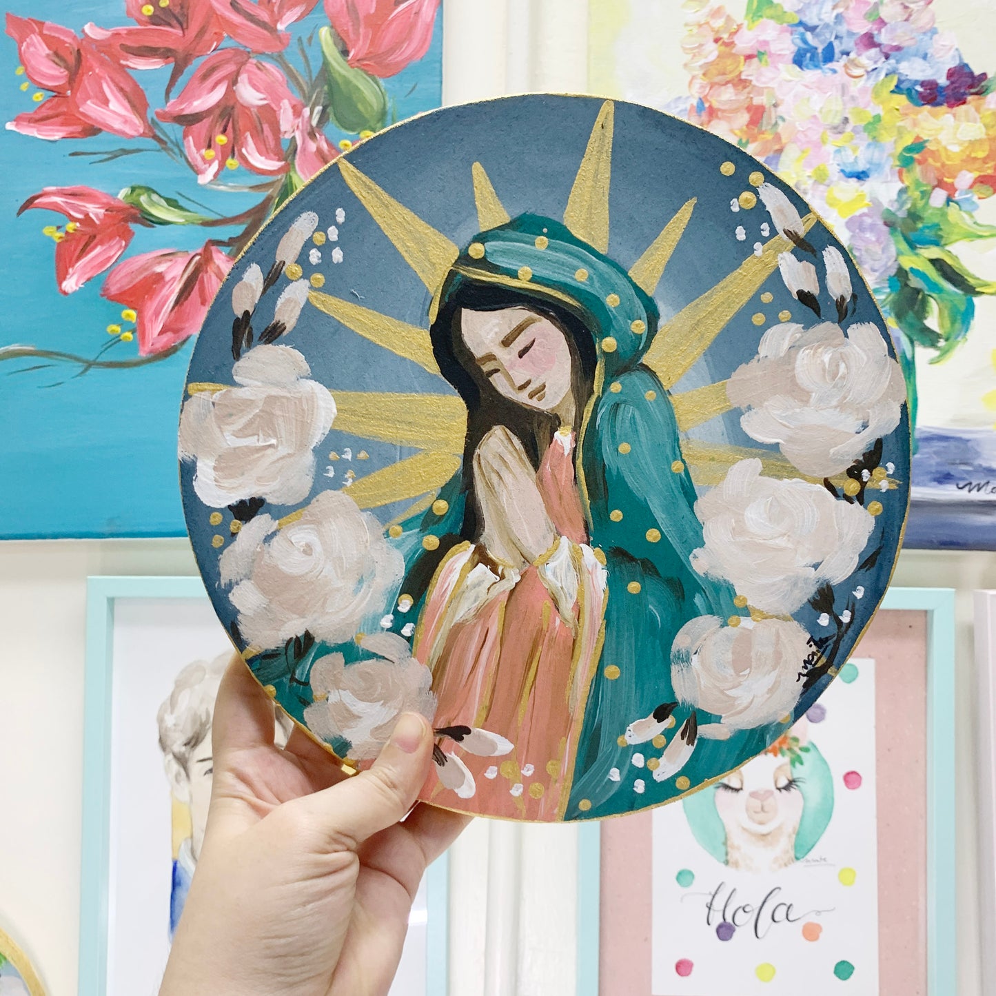Virgen de Guadalupe - Aplique de Pared -  Maria Mírame