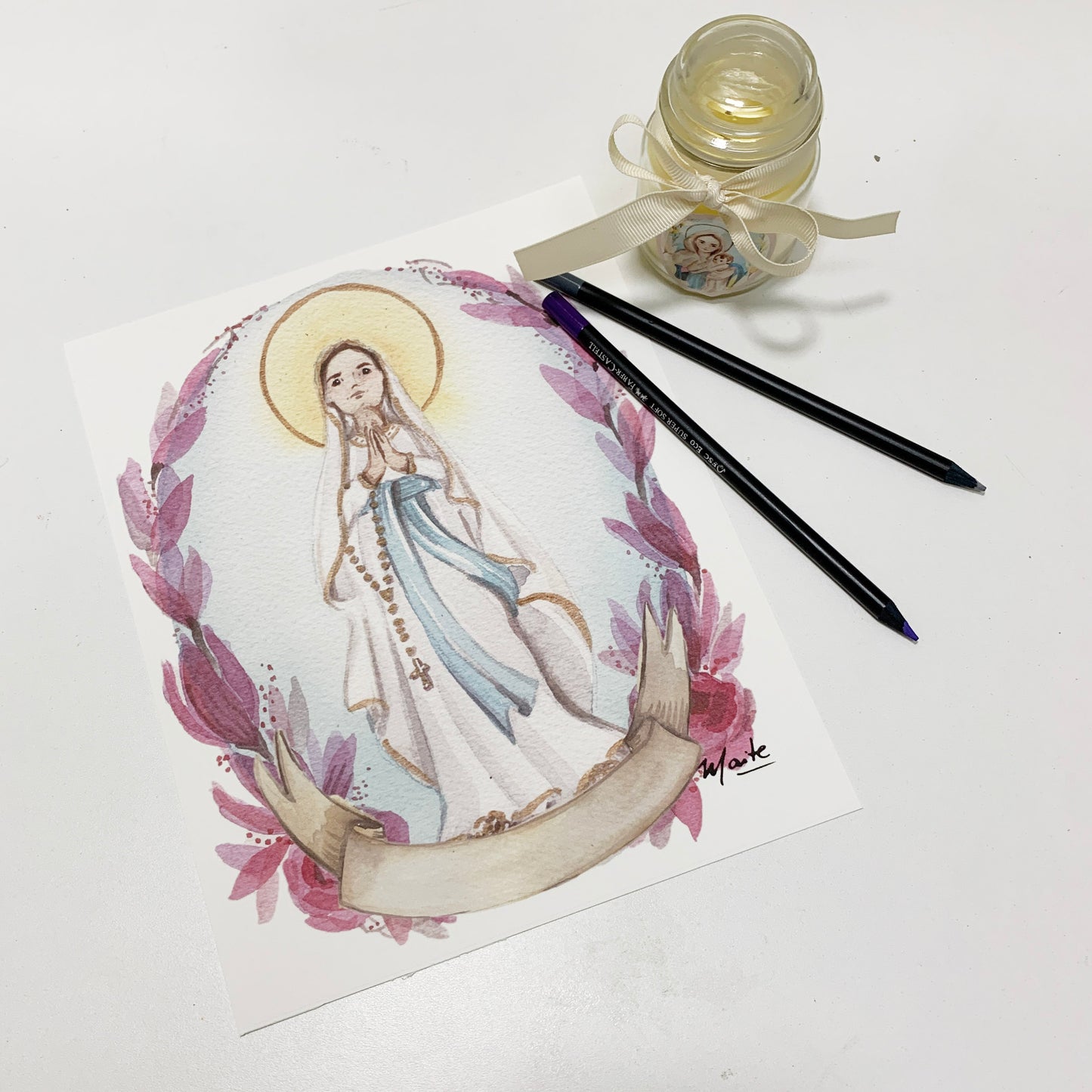 Lámina de Virgen de Lourdes - Print
