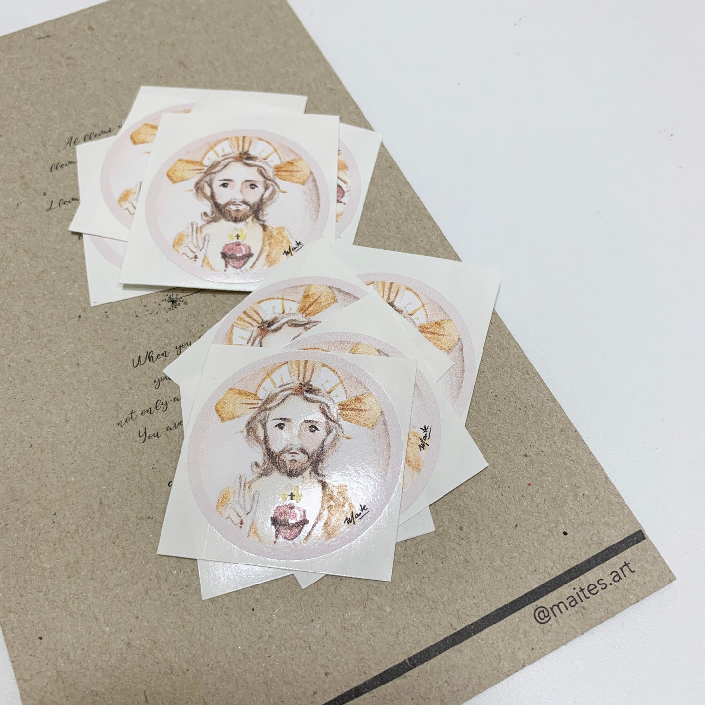 Sticker - Sagrado Corazón de Jesús - Pack x 10+