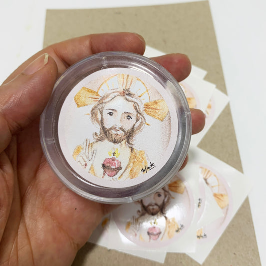 Sticker - Sagrado Corazón de Jesús - Pack x 10+