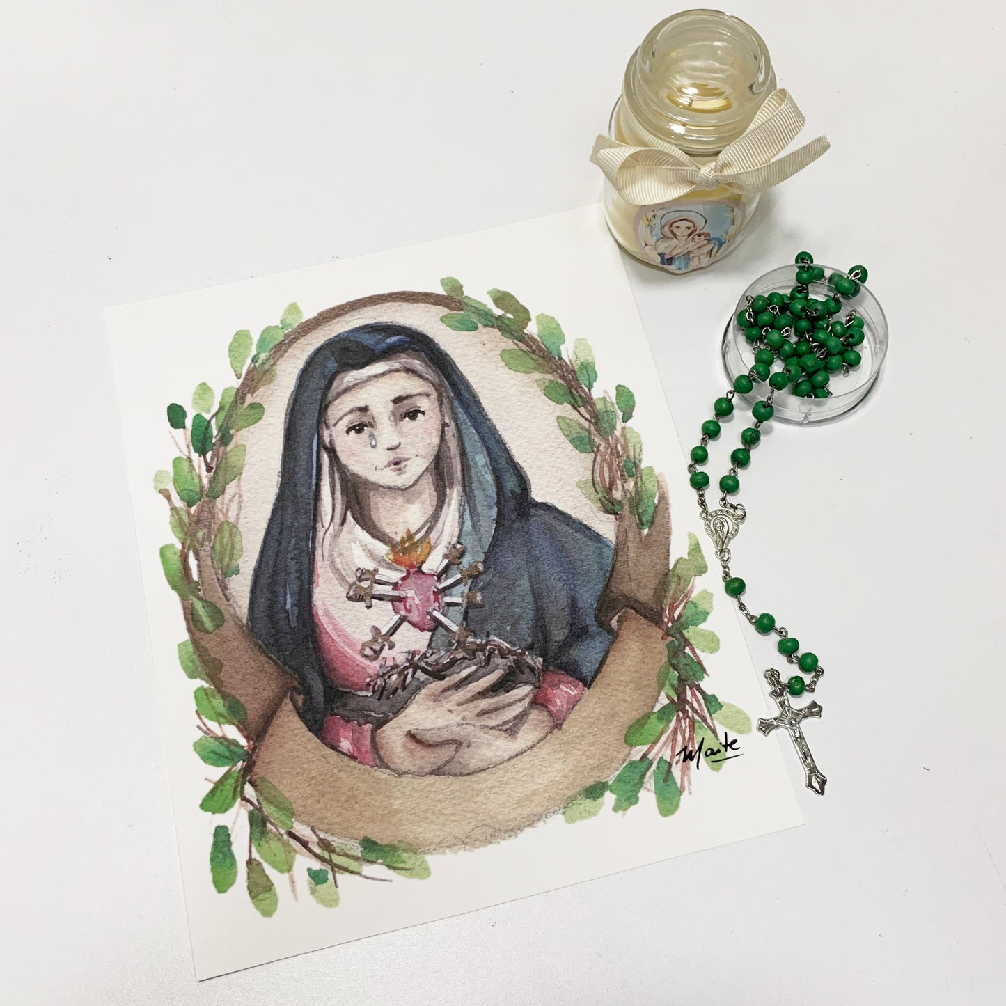 Lámina de Nuestra Madre Dolorosa - Print - Maria Mírame