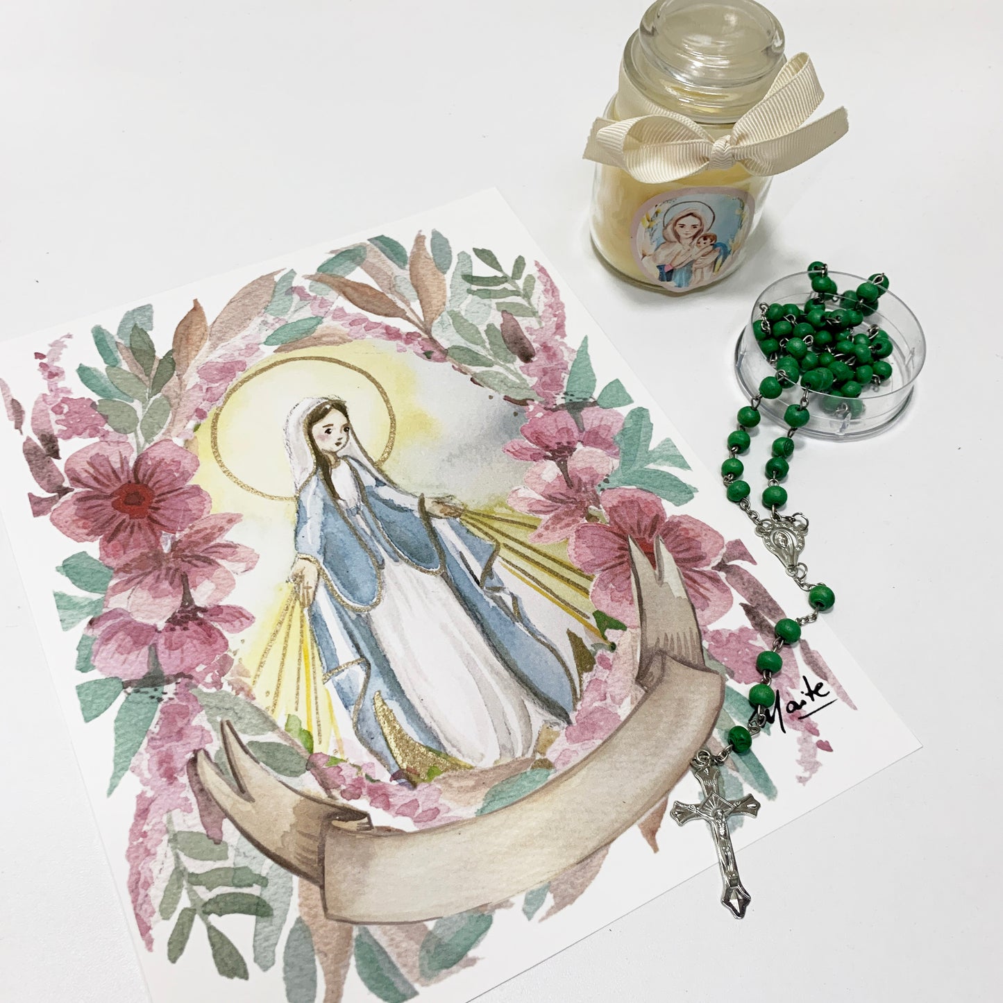 Lámina de Nuestra Madre de la Medalla Milagrosa - Print - Maria Mírame