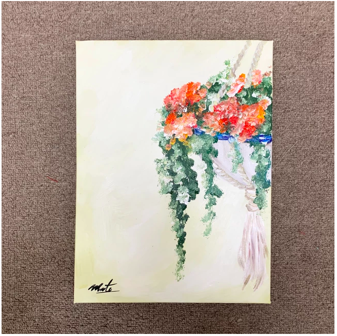 Pintemos Flores colgantes - WanderBox - Kit de materiales de Pintura